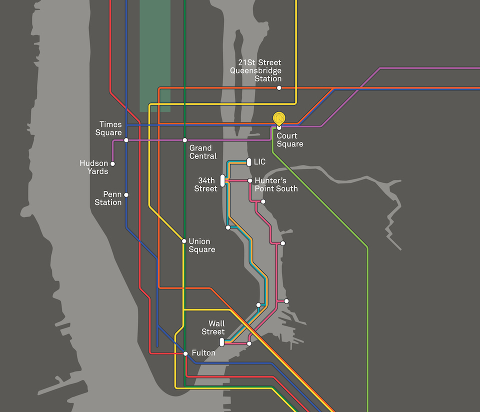 Long Island City transportation map